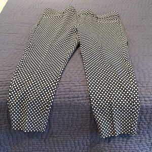 Banana Republic Black and White Patterned Pants